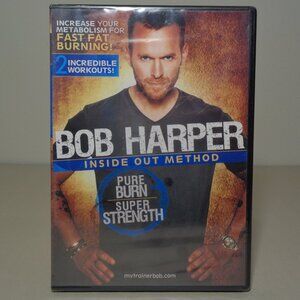 BOB HARPER INSIDE OUT METHOD New DVD / Pure Burn / Super Strength / 2 Workouts